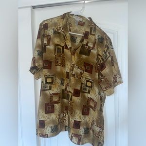 Vintage Notations Women’s XL (unisex) oversized button up with inspo pictures